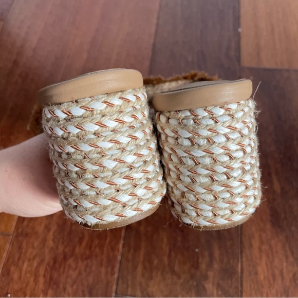 Kaanas Open Toe Heels Shoes Sumatra Tan Block Frayed Woven Sandal Womens Size 9 - Picture 7 of 11